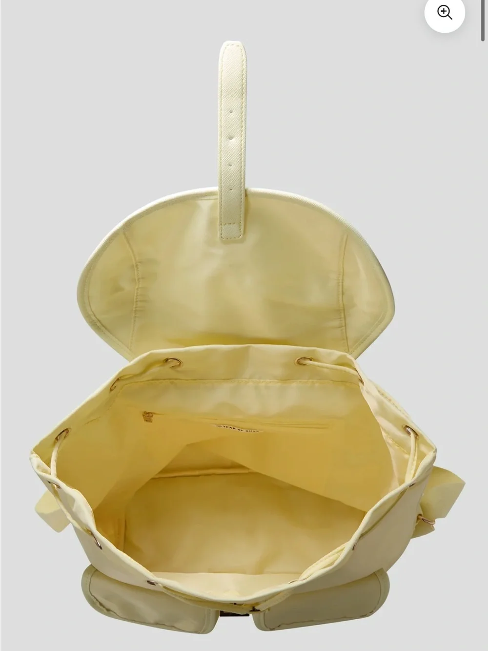 Year of Ours‎ Nylon Backpack Butter Yellow Multi Pocket Bag Lightweight